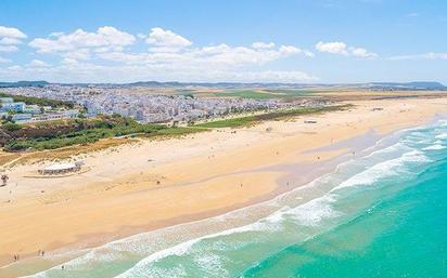 Vista exterior de Casa o xalet en venda en Conil de la Frontera amb Calefacció, Jardí privat i Parquet