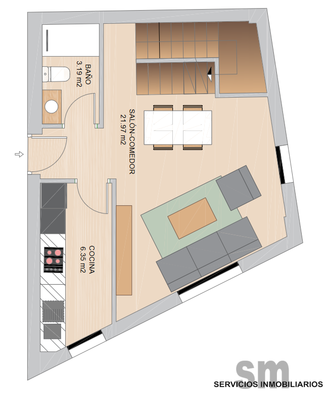 Duplex for sale in Ubrique  with Air Conditioner and Terrace