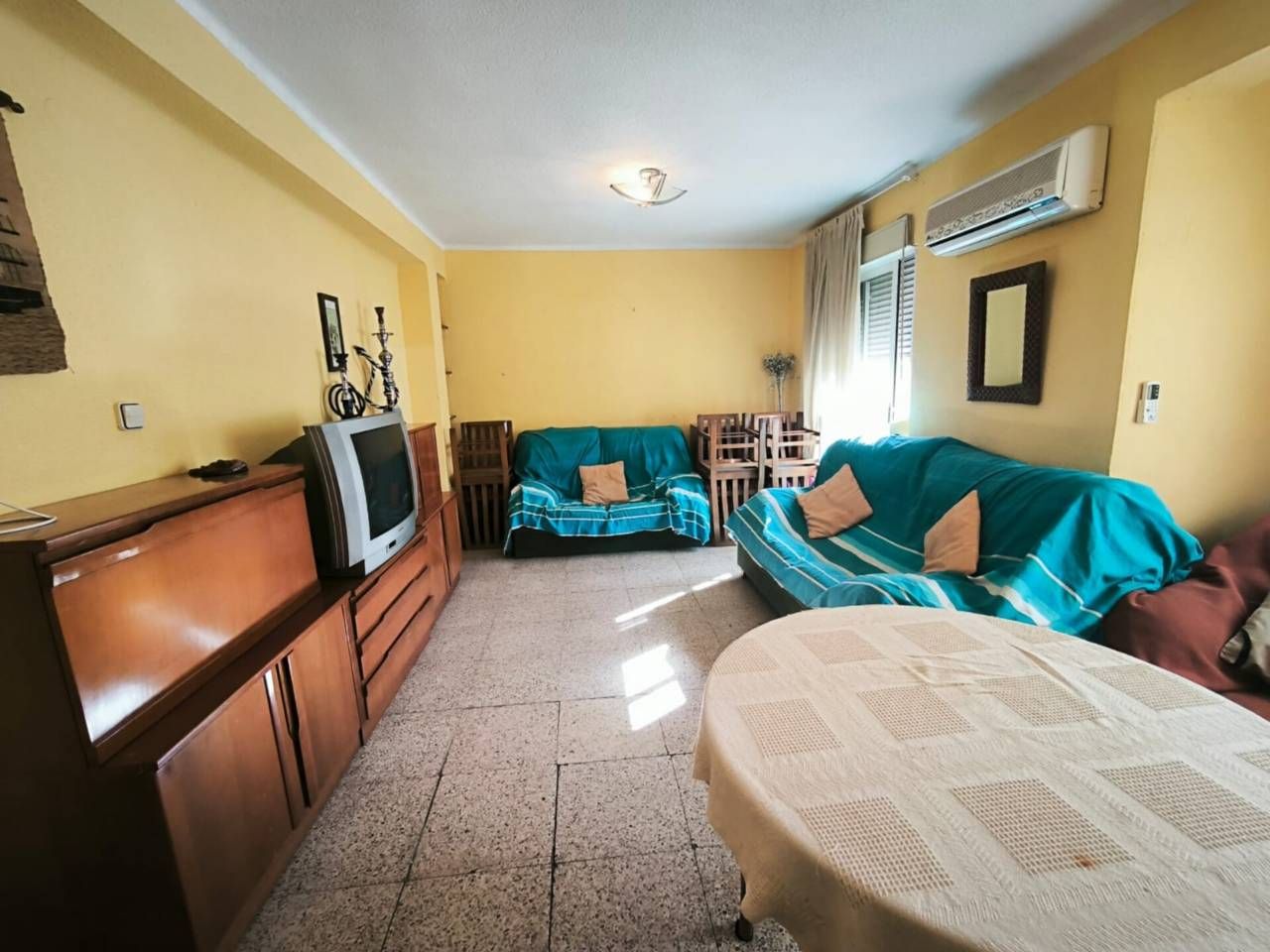 Living room of Flat for sale in  Albacete Capital  with Heating and Balcony