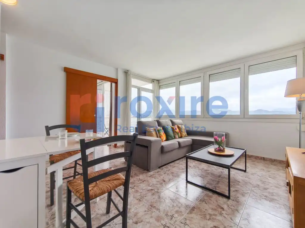 Wohnzimmer von Wohnung zur Miete in Sant Antoni de Portmany mit Klimaanlage, Terrasse und Möbliert