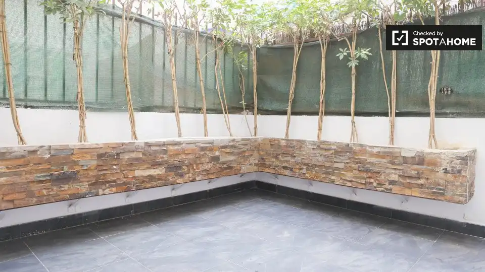 Terrace of Flat for rent in Valencia  with Air Conditioner, Heating and Furnished