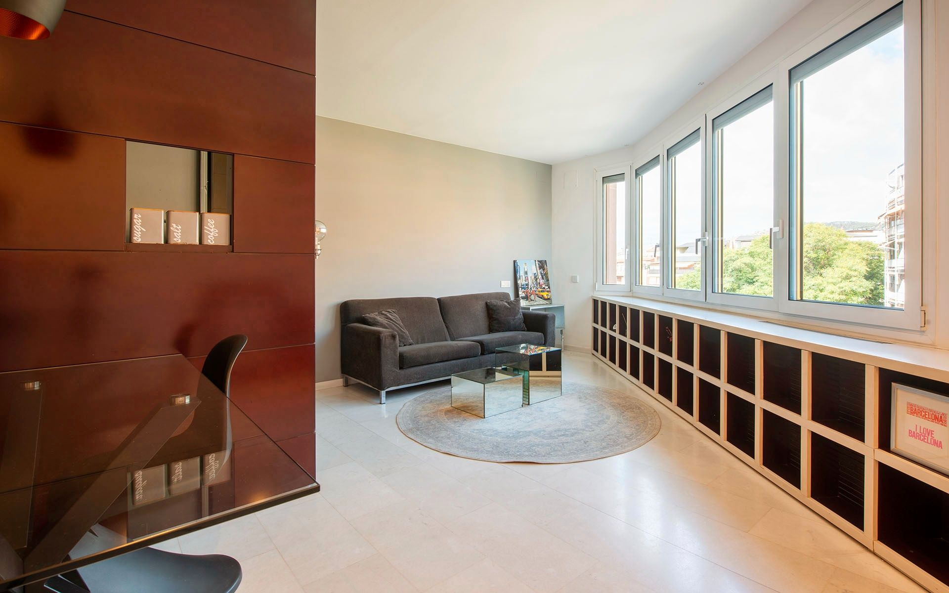 Living room of Flat for sale in  Barcelona Capital  with Air Conditioner, Heating and Furnished