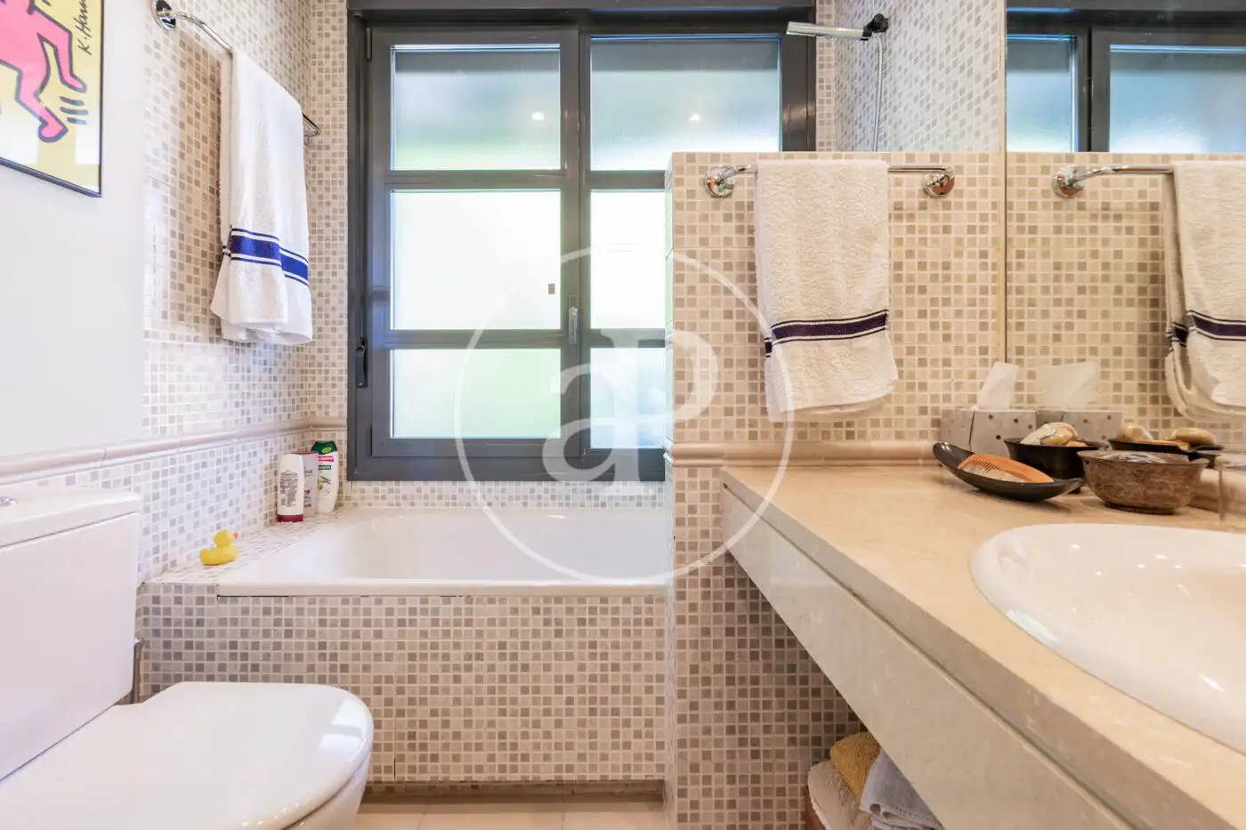 Baño de Casa adosada en venta en Madrid con Aire acondicionado, Calefacción y Jardín privado