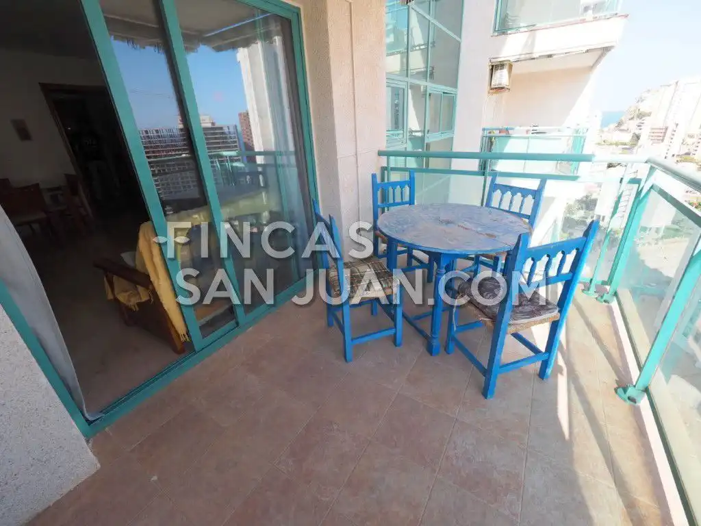 Terraza de Piso de alquiler en Villajoyosa / La Vila Joiosa con Terraza, Amueblado y Piscina comunitaria