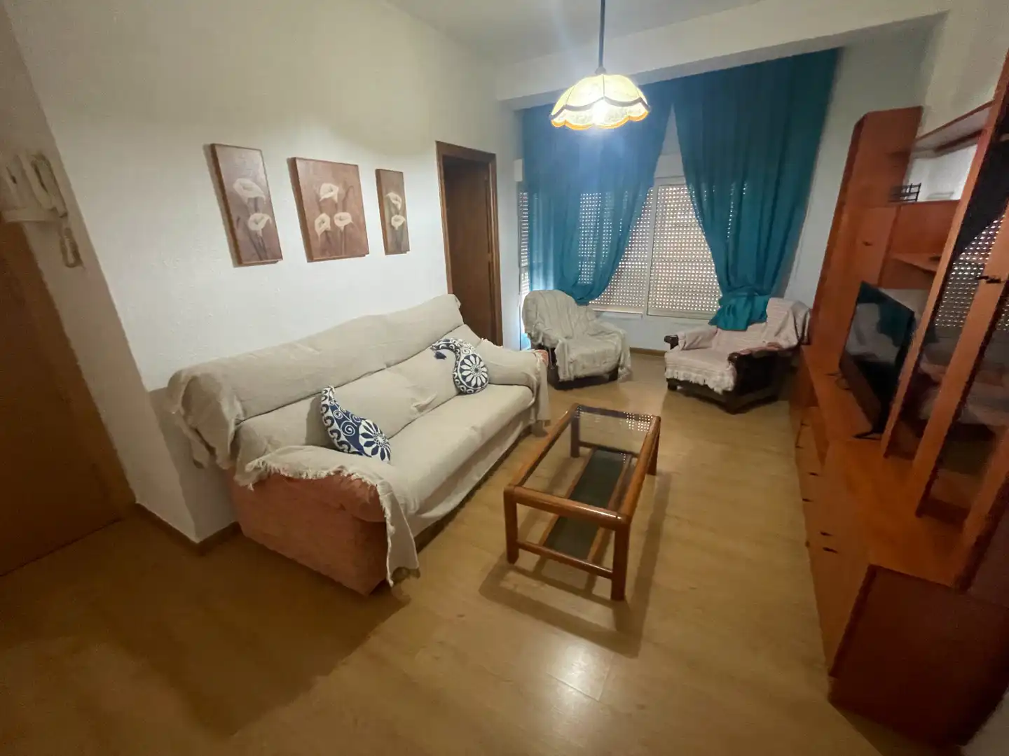 Sala d'estar de Pis de lloguer en Murcia amb Aire condicionat, Parquet i Moblat