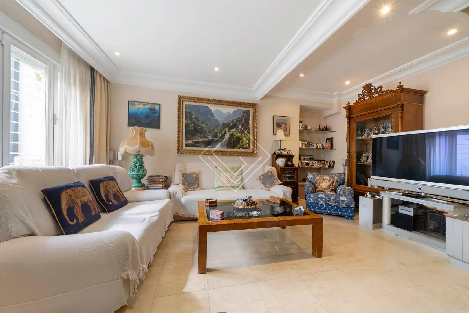 Sala de estar de Casa adosada en venta en Madrid