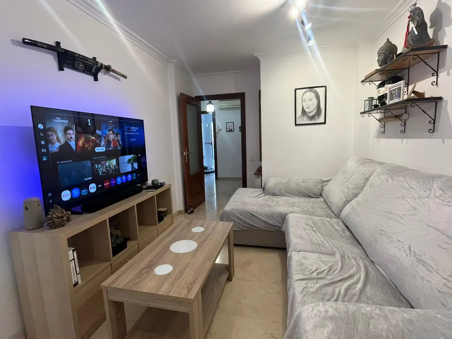 Sala de estar de Piso en venta en Lleida con Calefacción, Trastero y Amueblado