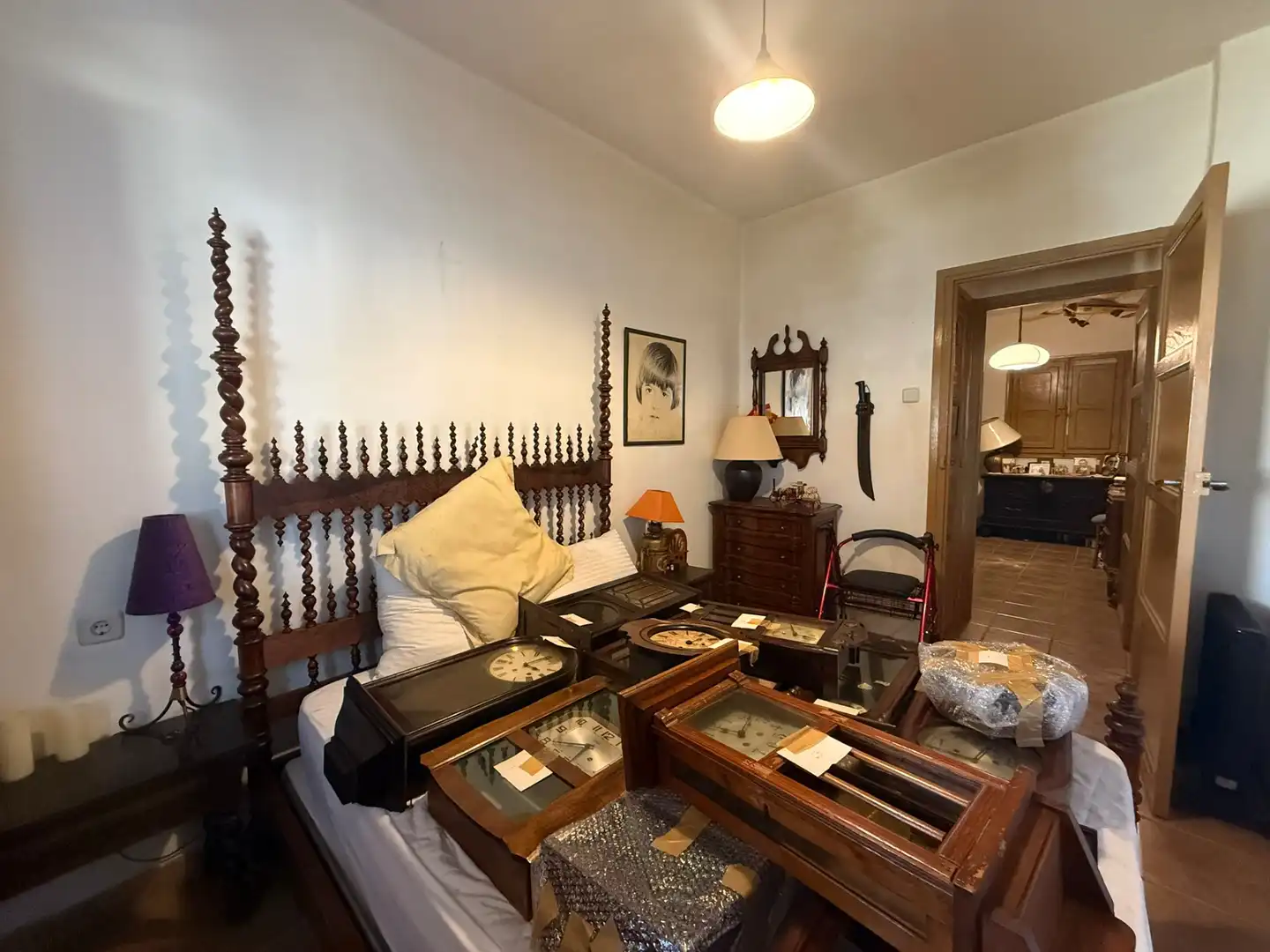 Habitación de Casa o chalet en venta en Escatrón con Jardín privado, Amueblado y Lavadora