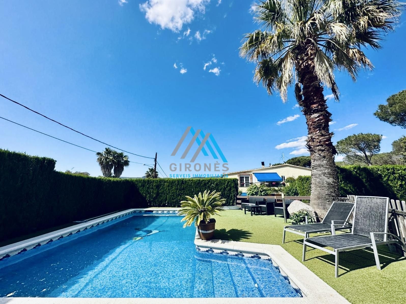 Swimming pool of House or chalet to rent in Santa Cristina d'Aro  with Air Conditioner, Parquet flooring and Terrace