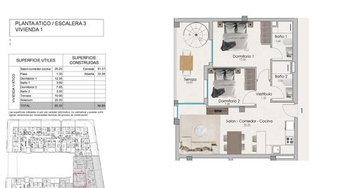 Ático de 2 dormitorios con solarium privado a la venta  en Santa Pola, imatge 5