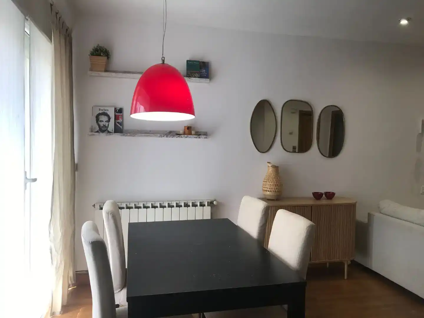 Dining room of Flat for rent in Orio  with Parquet flooring, Furnished and Balcony