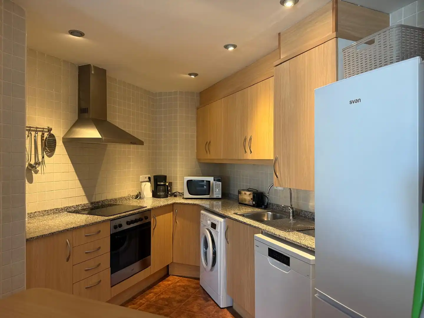 Kitchen of Apartments for sale in Calpe / Calp  with Air Conditioner, Furnished and Community pool