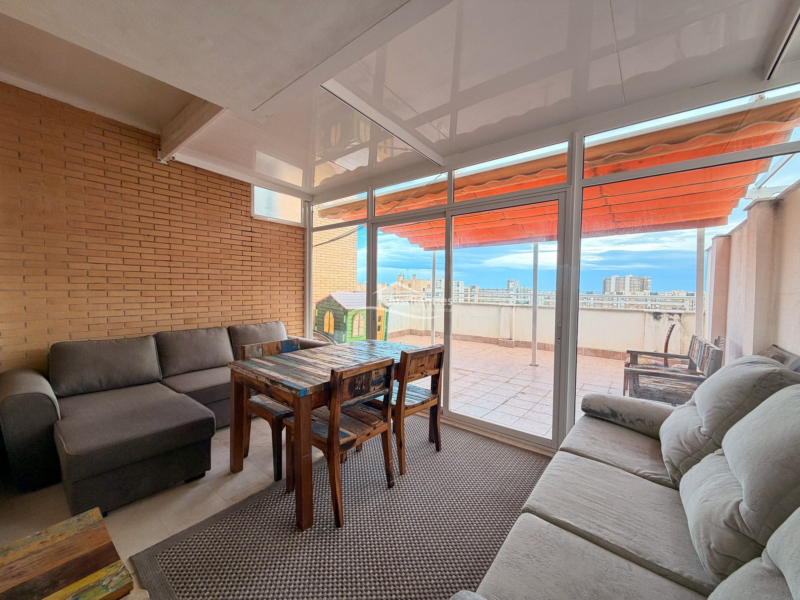 Terrace of Attic to rent in Alicante / Alacant  with Air Conditioner, Private garden and Terrace