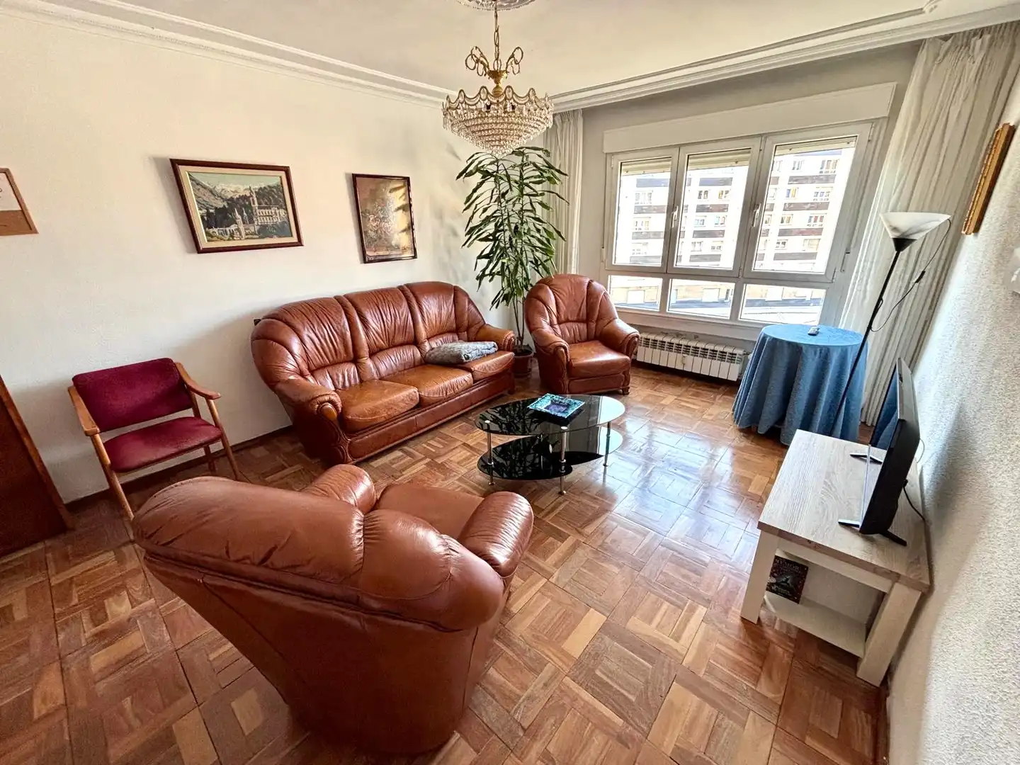 Wohnzimmer von Wohnung zum Verkauf in Gijón  mit Heizung, Parkett und Möbliert