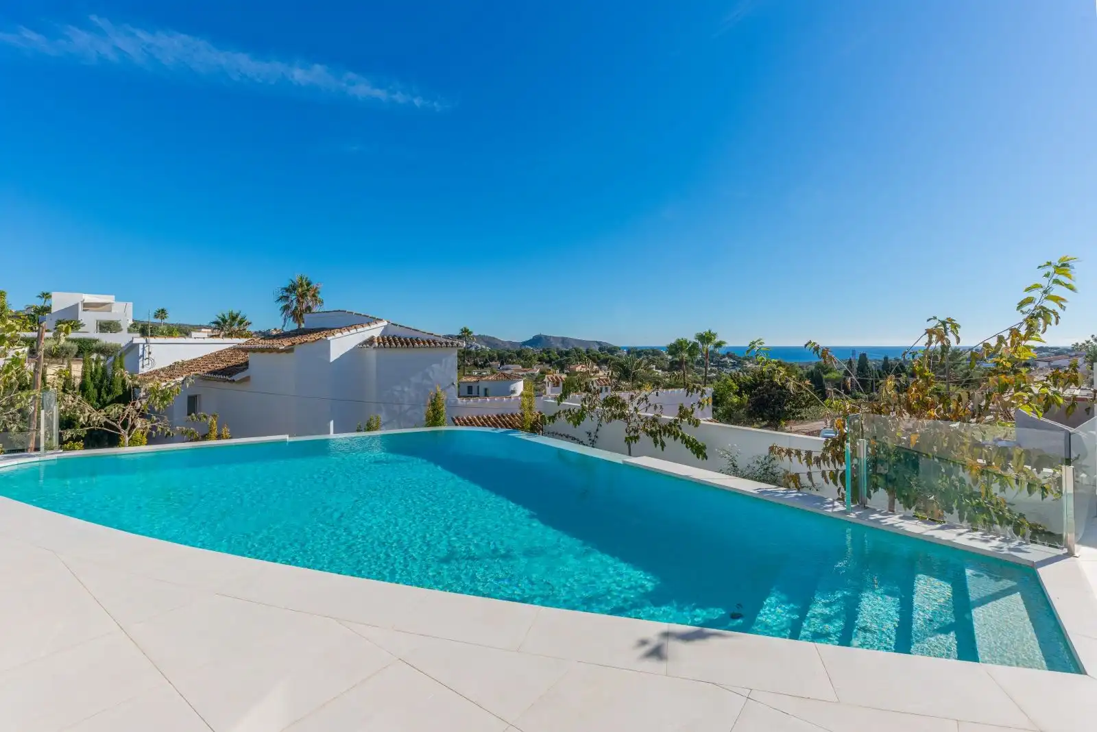 Piscina de Casa o chalet en venta en Moraira con Aire acondicionado, Calefacción y Jardín privado