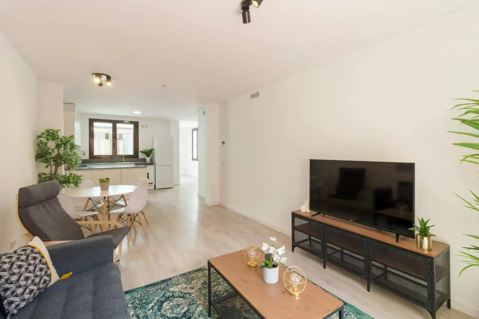 Sala de estar de Piso de alquiler en Barcelona con Aire acondicionado, Amueblado y Lavadora