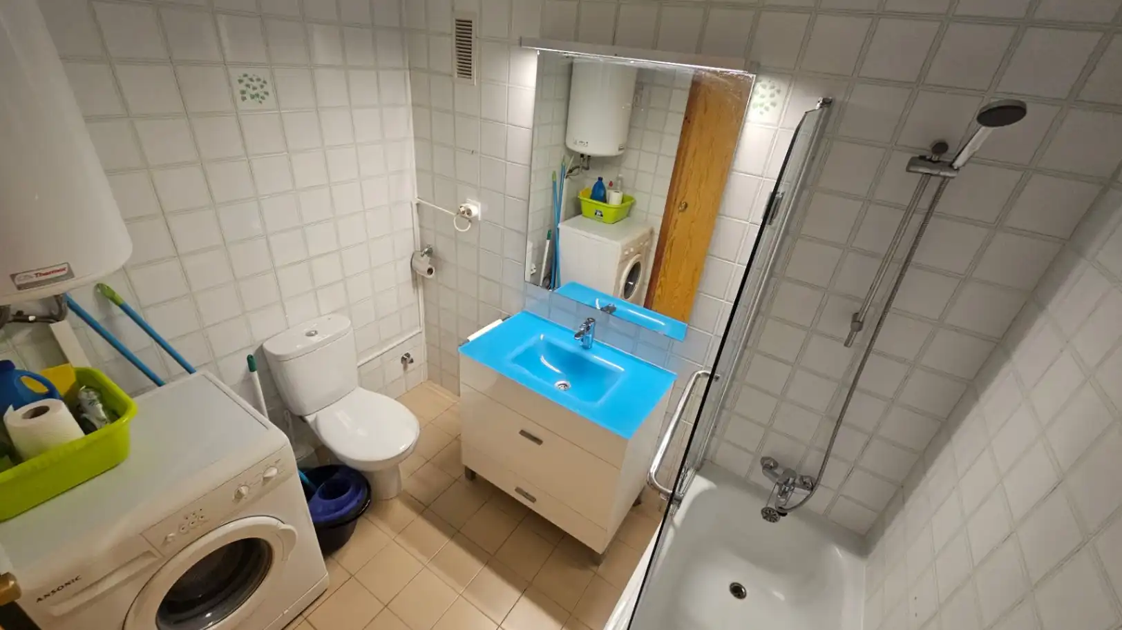 Badezimmer von Wohnungen zum Verkauf in Alcalà de Xivert mit Klimaanlage, Heizung und Privatgarten