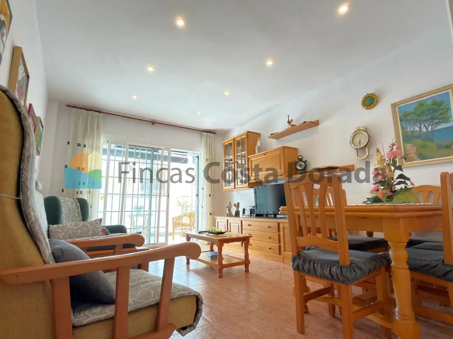 Sala de estar de Piso en venta en Cunit con Aire acondicionado, Terraza y Amueblado