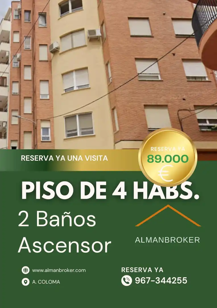 Vista exterior de Piso en venta en Almansa con Calefacción y Amueblado