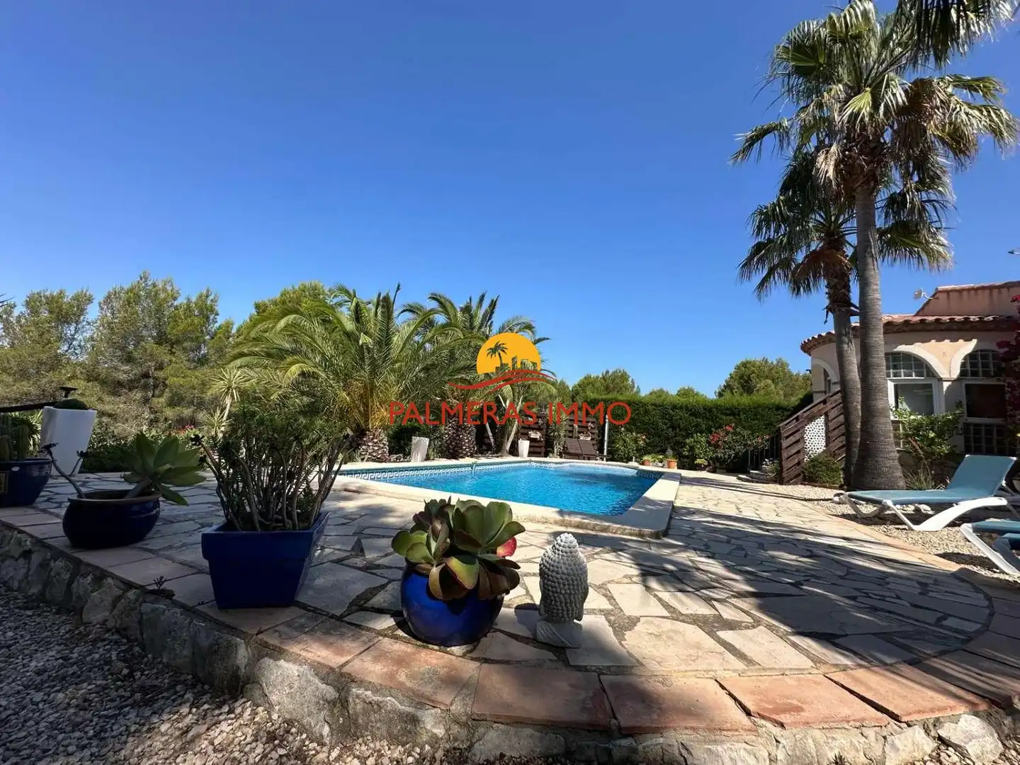 Garten von Haus oder Chalet zum Verkauf in L'Ametlla de Mar  mit Klimaanlage, Schwimmbad und Möbliert