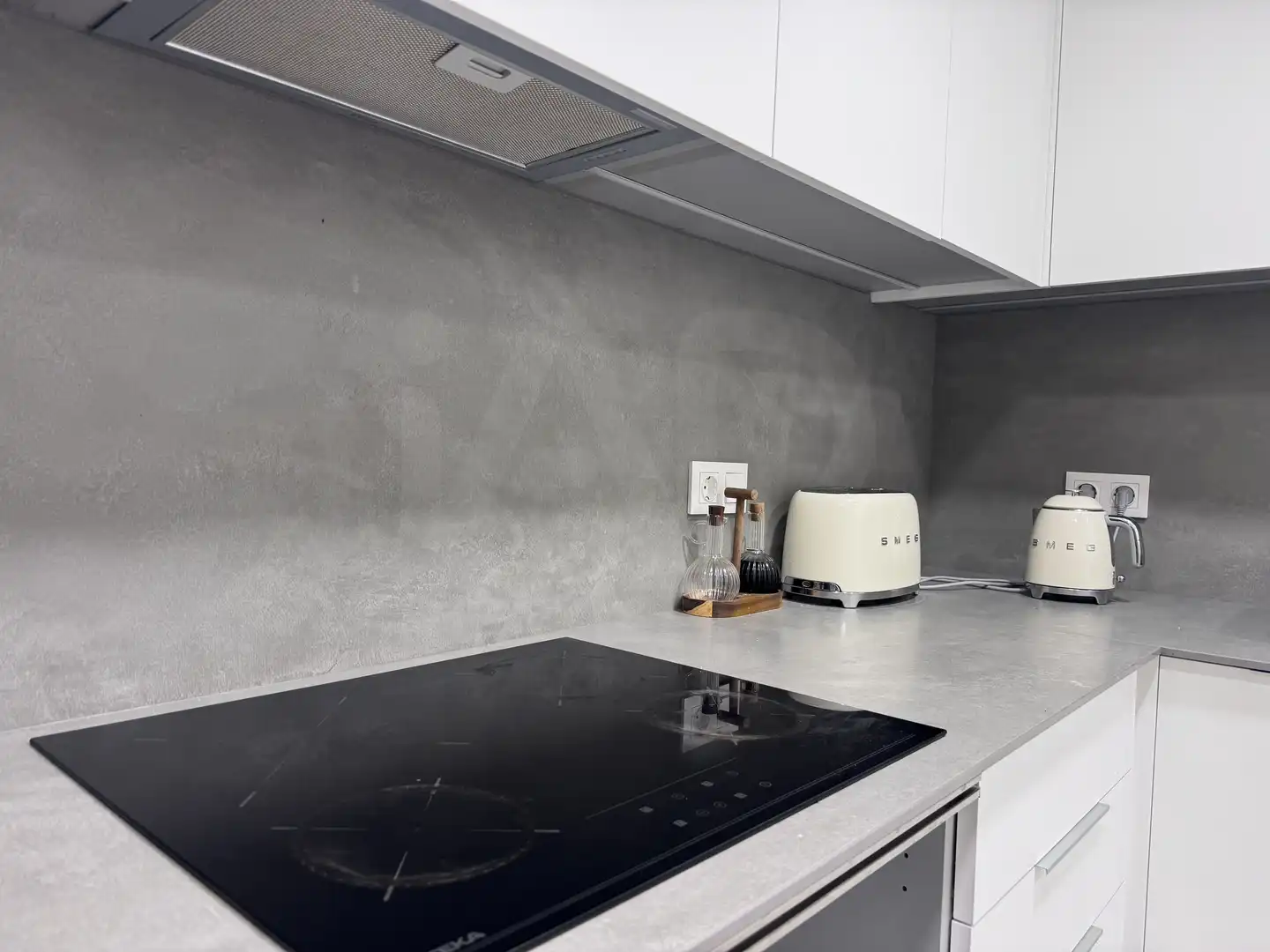 Kitchen of Flat for rent in Barcelona  with Air Conditioner and Heating
