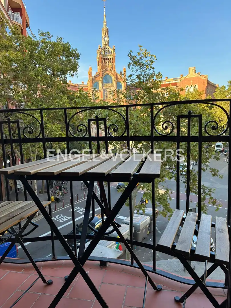 Terraza de Piso de alquiler en Barcelona con Aire acondicionado, Calefacción y Parquet