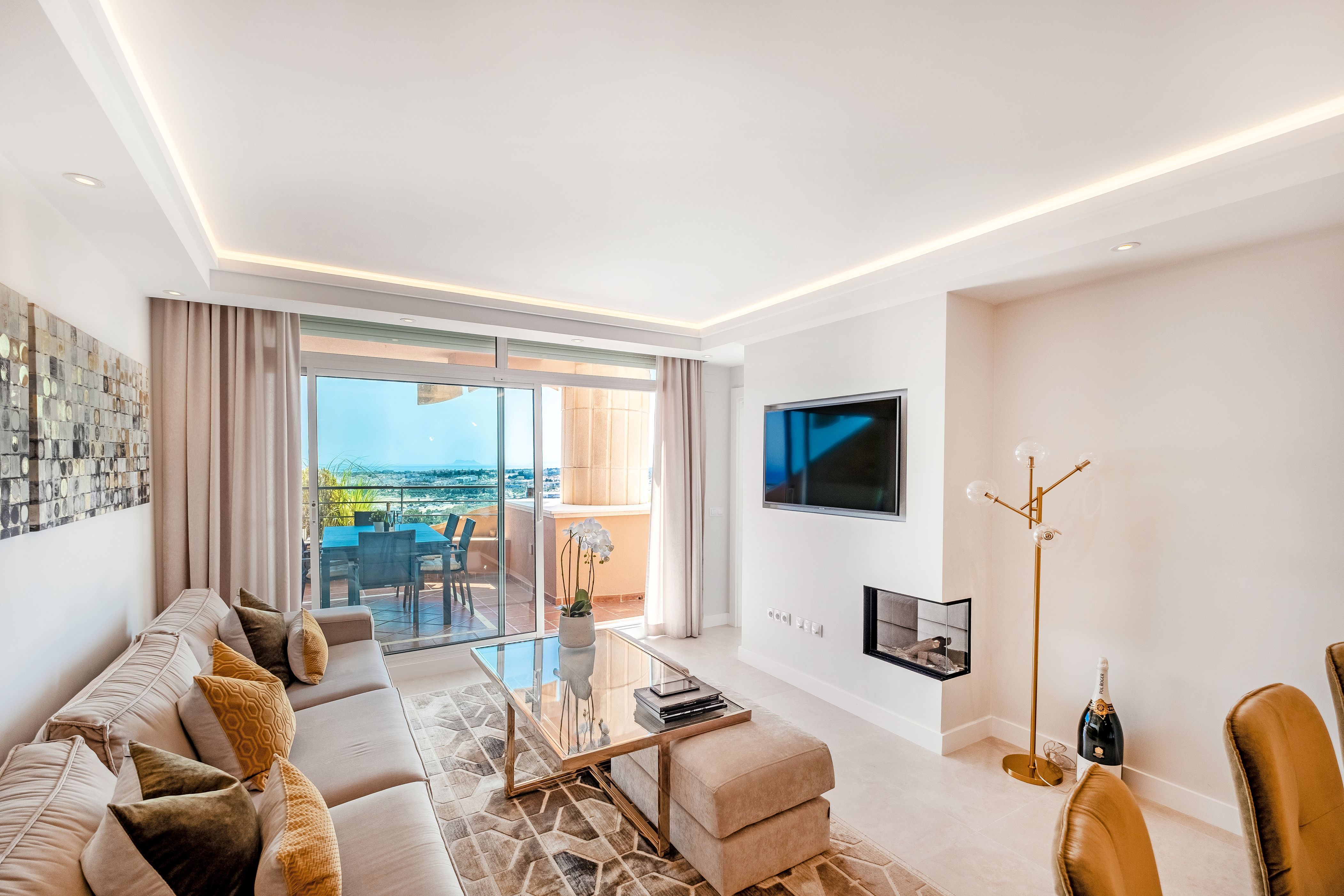Sala d'estar de Apartament en venda en Marbella