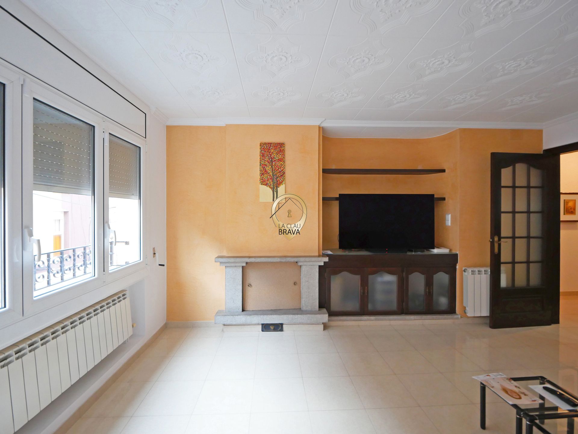 Living room of Flat for sale in Sant Feliu de Guíxols  with Heating, Parquet flooring and Terrace
