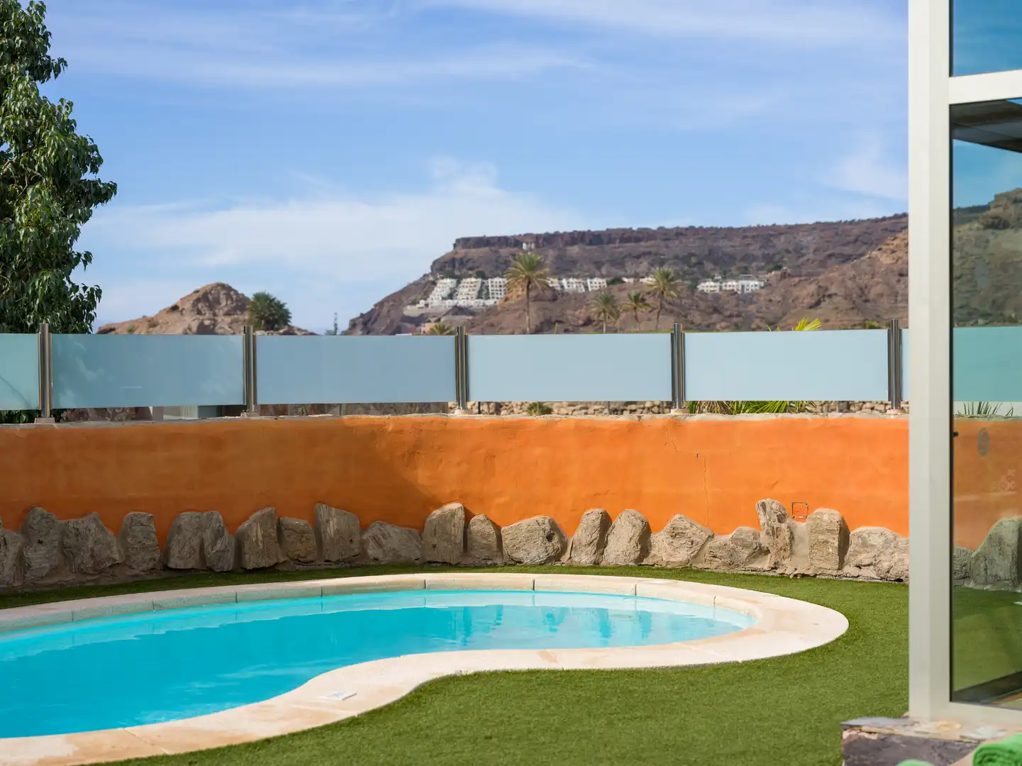 Piscina de Casa o xalet de lloguer en Mogán amb Aire condicionat, Calefacció i Jardí privat