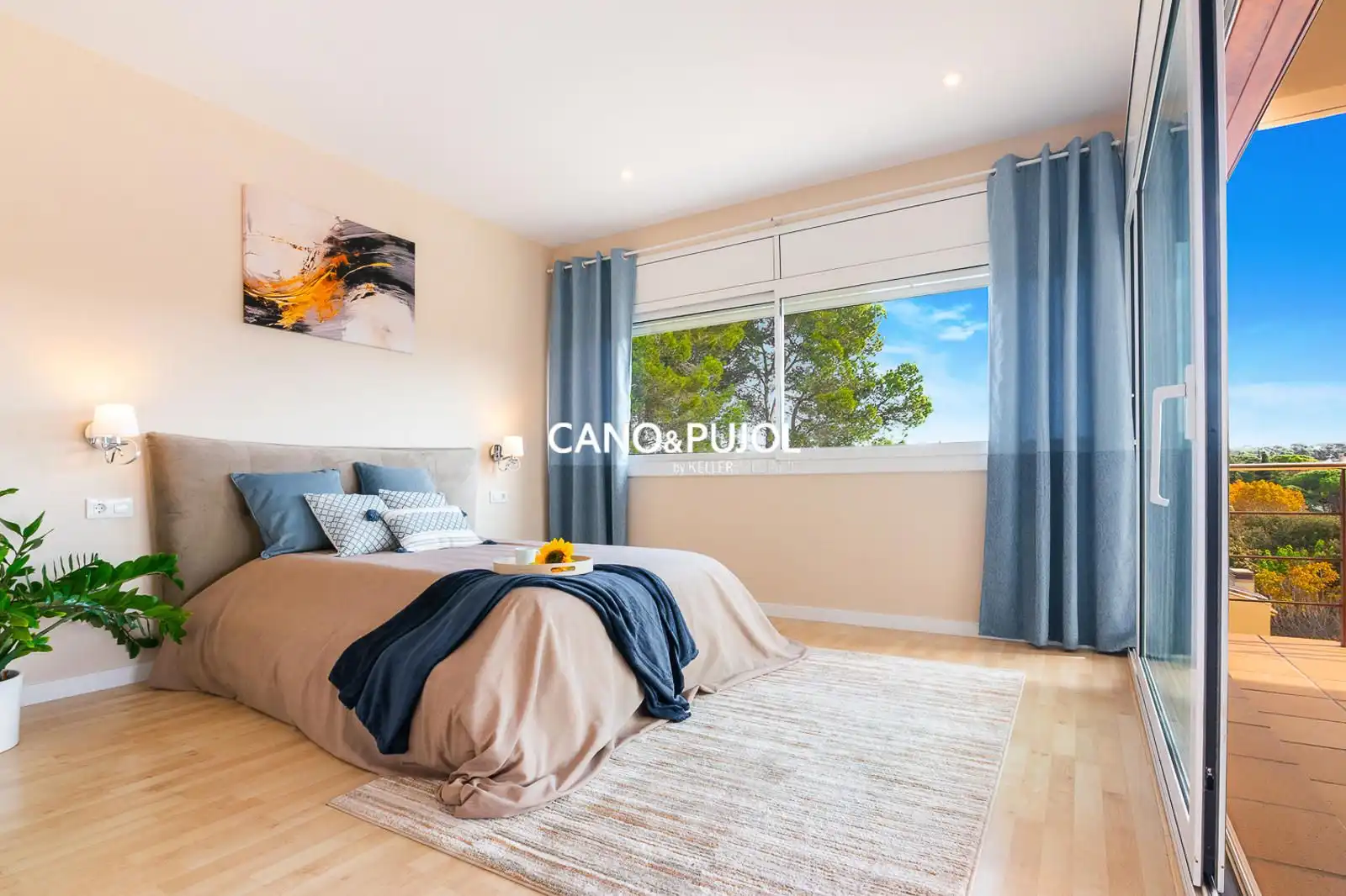 Bedroom of Houses for sale in Sant Cugat del Vallès  with Air Conditioner, Terrace and Swimming Pool