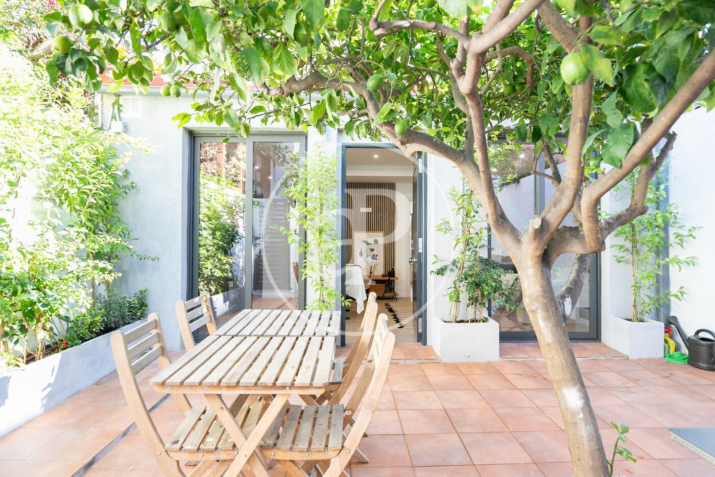 Garden of Single-family semi-detached for sale in  Barcelona Capital  with Air Conditioner, Heating and Private garden
