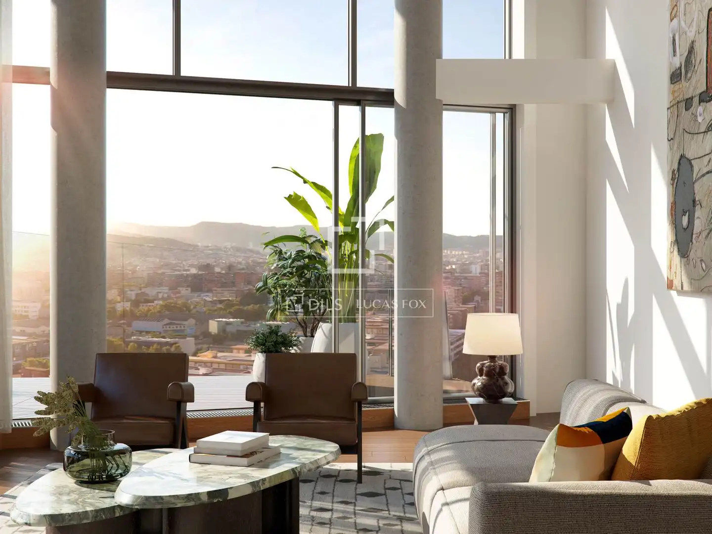 Sala de estar de Piso en venta en Barcelona con Aire acondicionado, Calefacción y Terraza