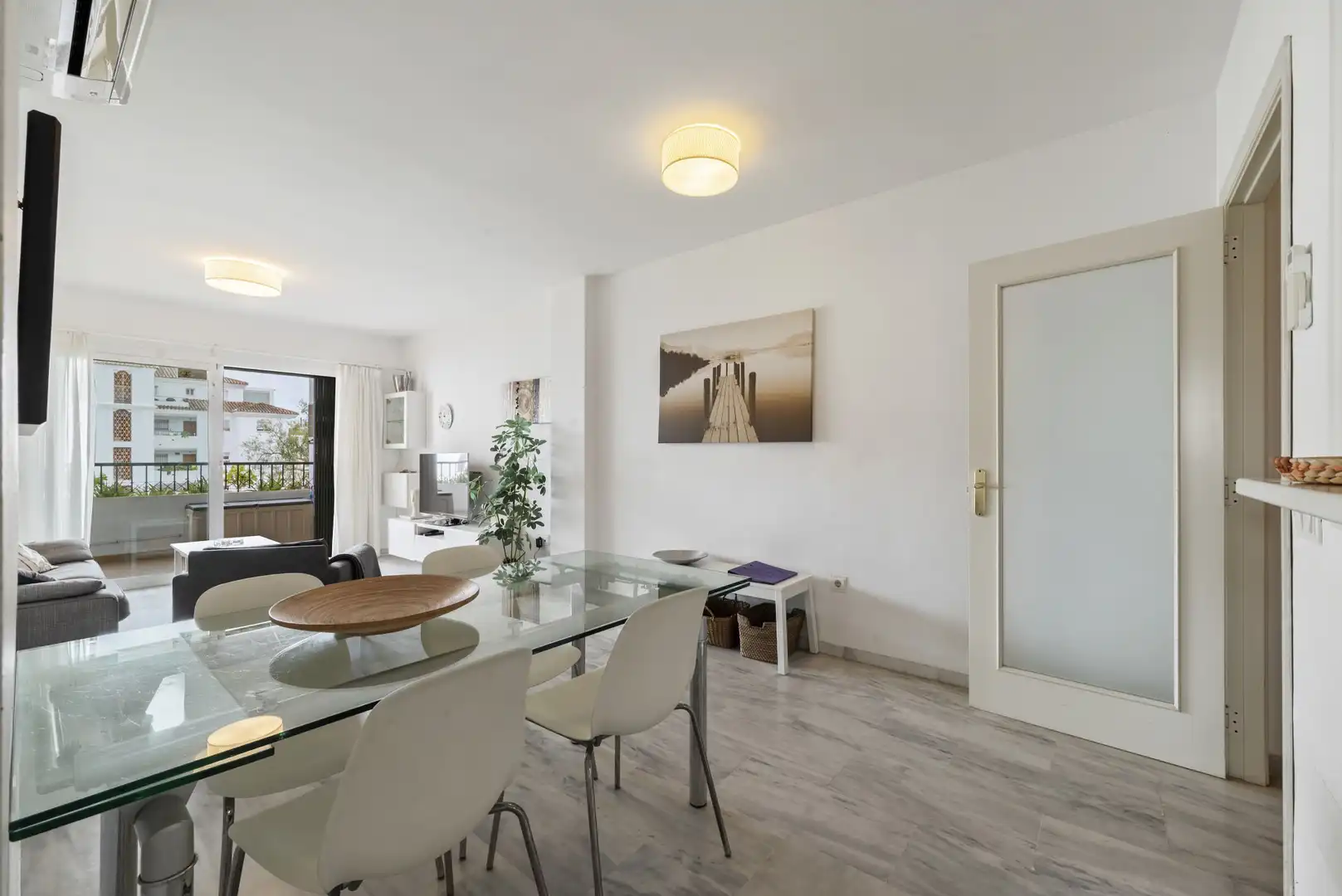 Dining room of Ground floor for sale in Mijas  with Air Conditioner, Terrace and Swimming Pool