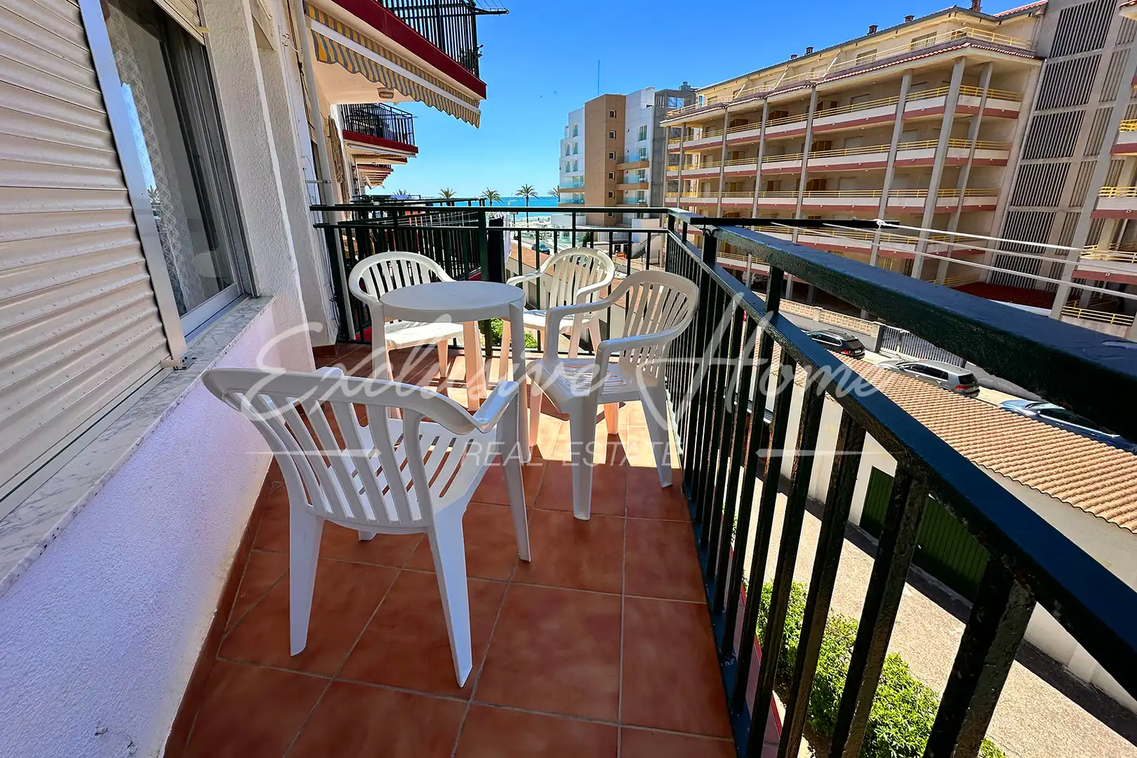 Terraza de Apartamento en venta en Peñíscola / Peníscola con Amueblado, Horno y Lavadora