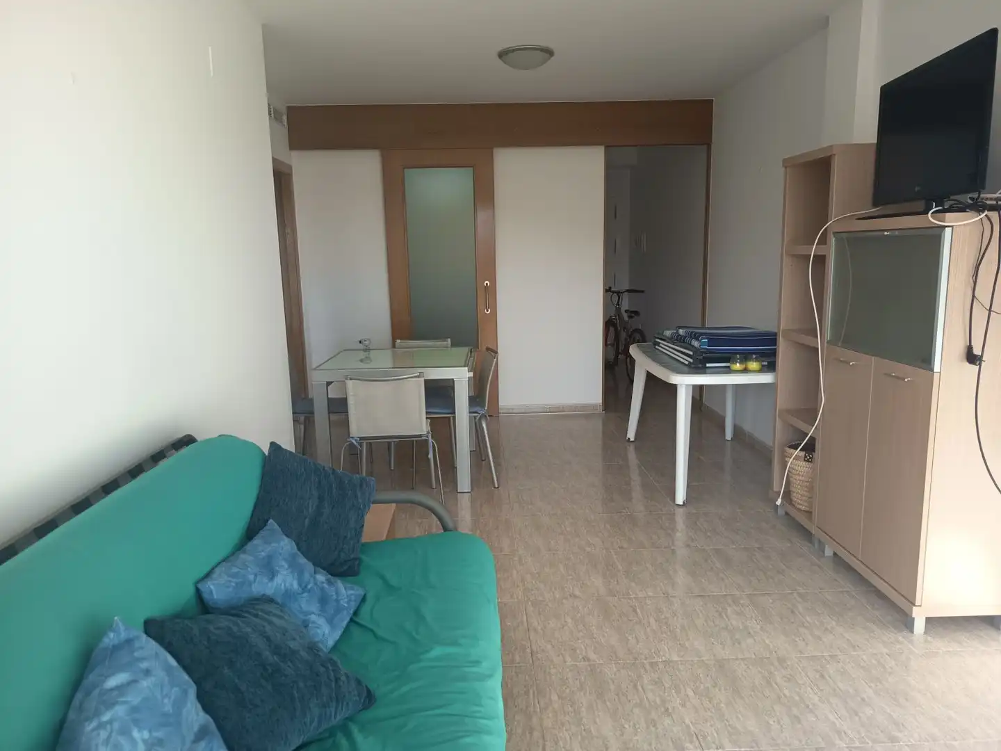 Wohnzimmer von Wohnungen zur Miete in Alcanar mit Klimaanlage, Heizung und Terrasse