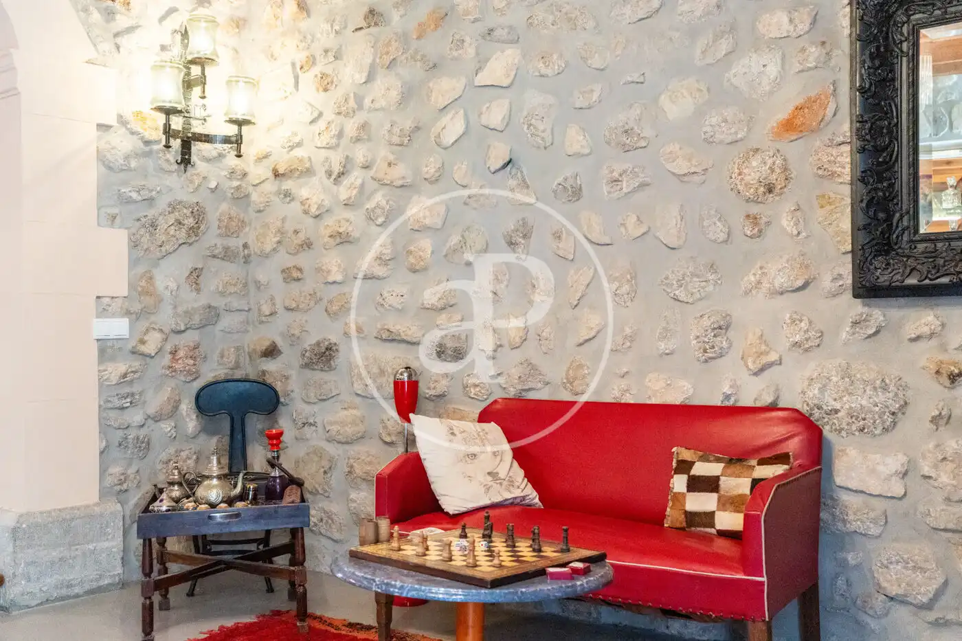 Sala de estar de Casa adosada en venta en Mancor de la Vall con Aire acondicionado, Calefacción y Jardín privado