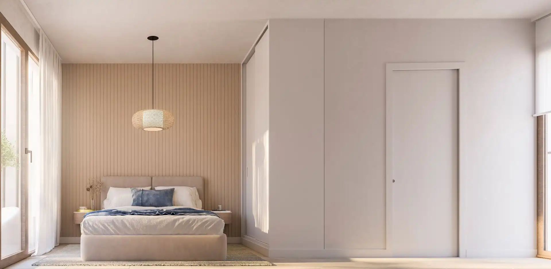 Schlafzimmer von Einfamilien-Reihenhaus zum Verkauf in El Rompido mit Klimaanlage, Abstellraum und Gemeinschaftspool