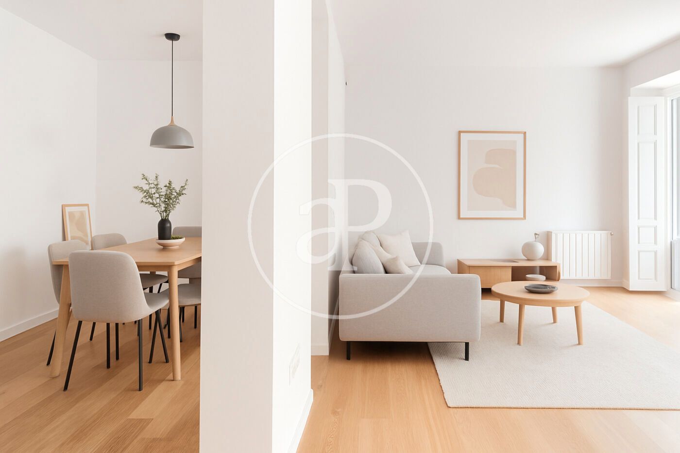 Living room of Flat for sale in  Madrid Capital  with Air Conditioner, Heating and Balcony