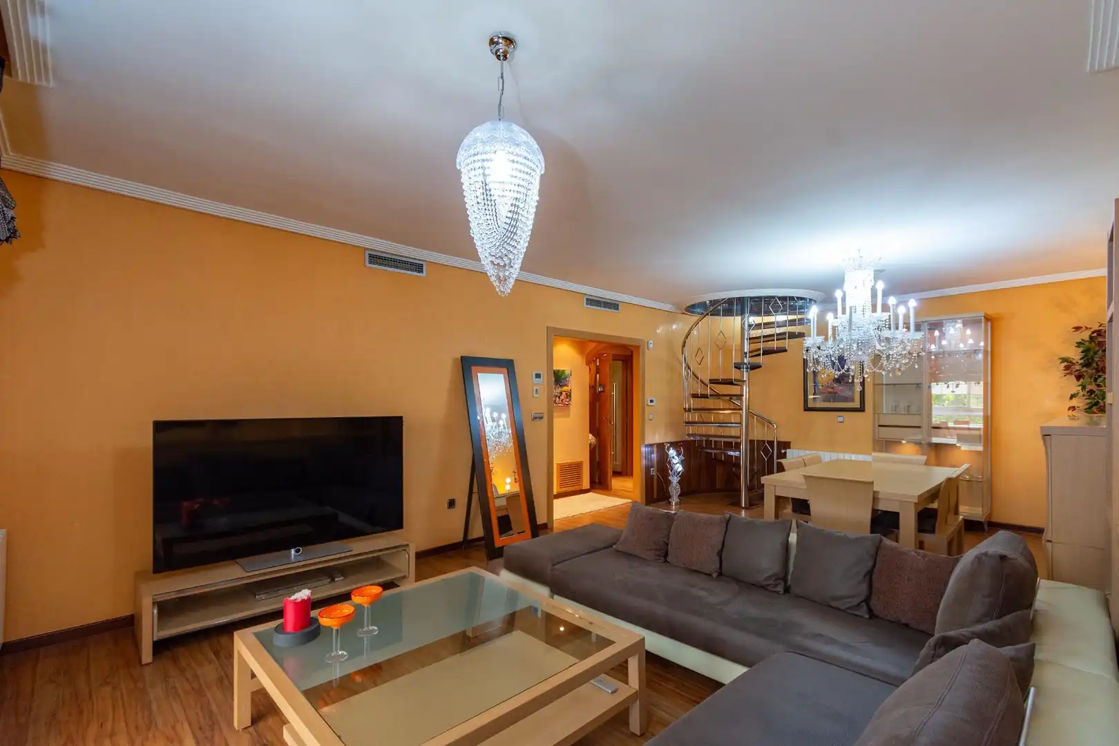 Sala de estar de Casa o chalet en venta en Fuente Álamo de Murcia con Aire acondicionado, Calefacción y Parquet