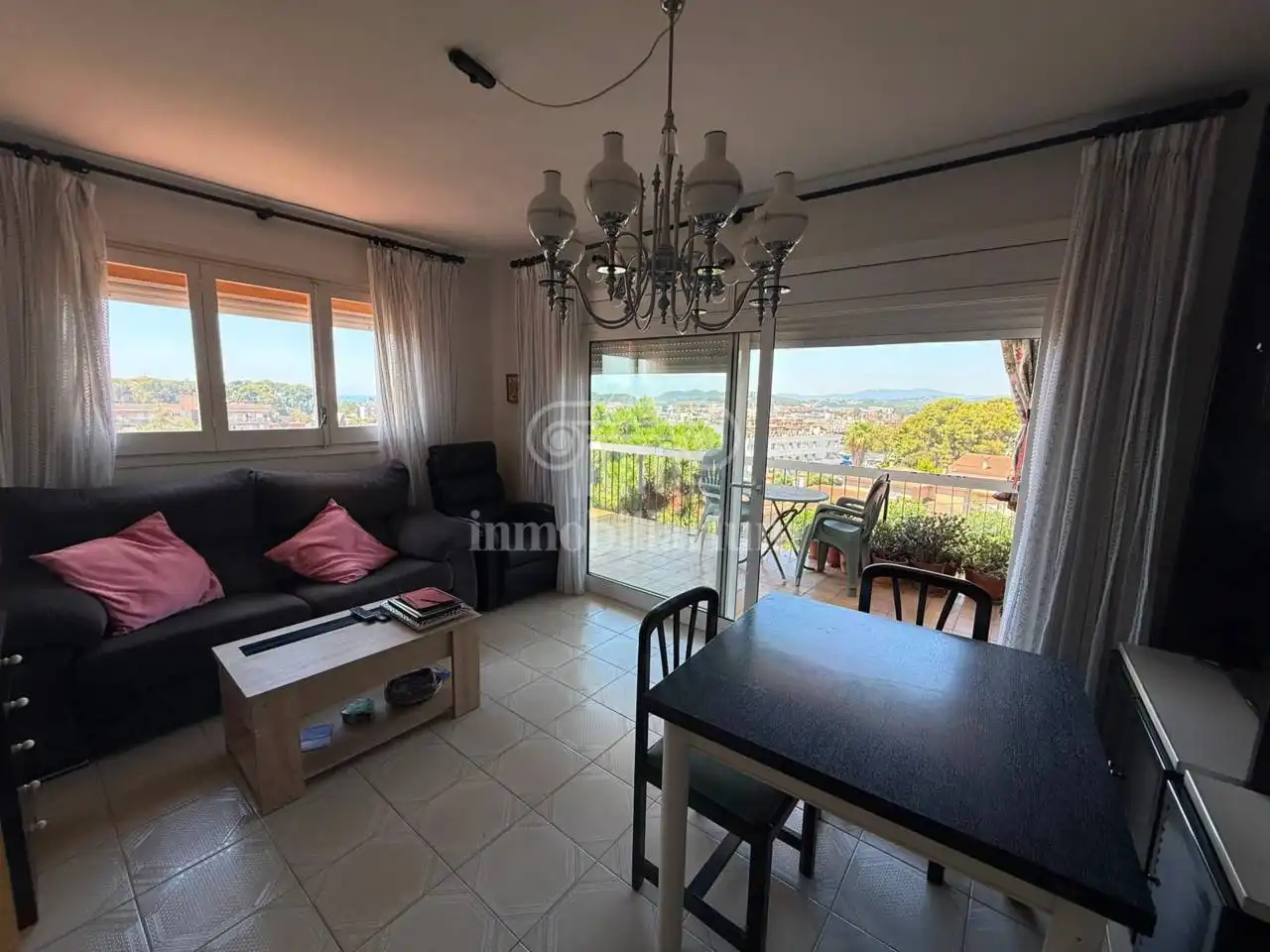 Living room of Flat for sale in Lloret de Mar  with Terrace, Furnished and Community pool