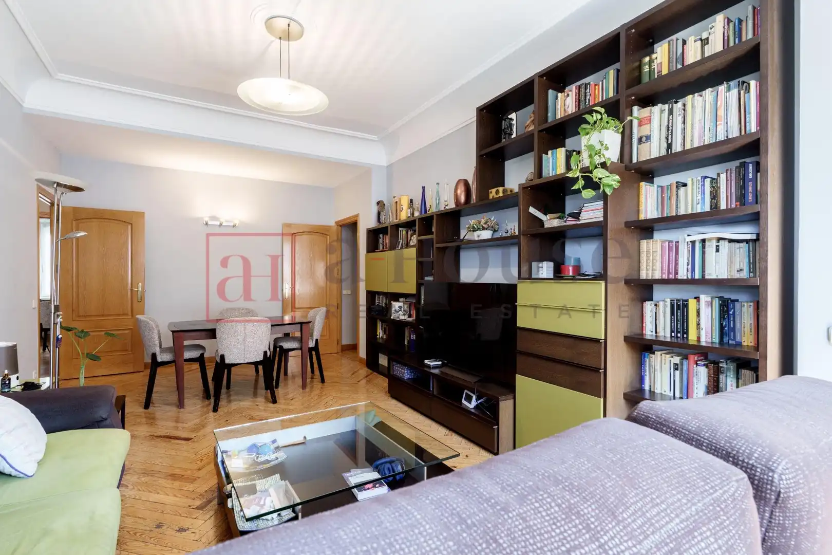 Living room of Flat for sale in Madrid  with Air Conditioner, Heating and Parquet flooring