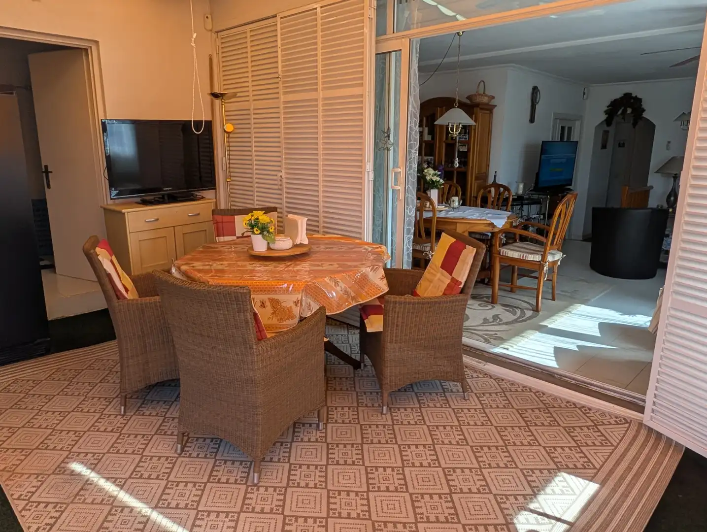 Esszimmer von Wohnungen zum Verkauf in Roses mit Klimaanlage, Terrasse und Möbliert