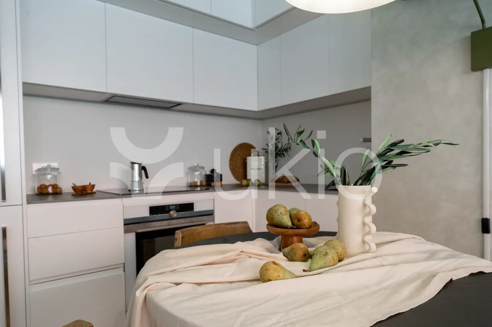 Cuina de Apartament de lloguer en Madrid amb Aire condicionat, Calefacció i Moblat