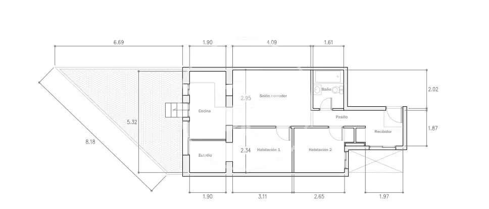 Wohnung zum Verkauf in Barcelona mit Klimaanlage, Heizung und Terrasse