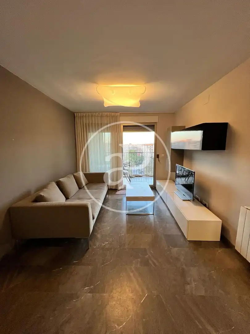 Living room of Flat for rent in Valencia  with Air Conditioner, Terrace and Furnished