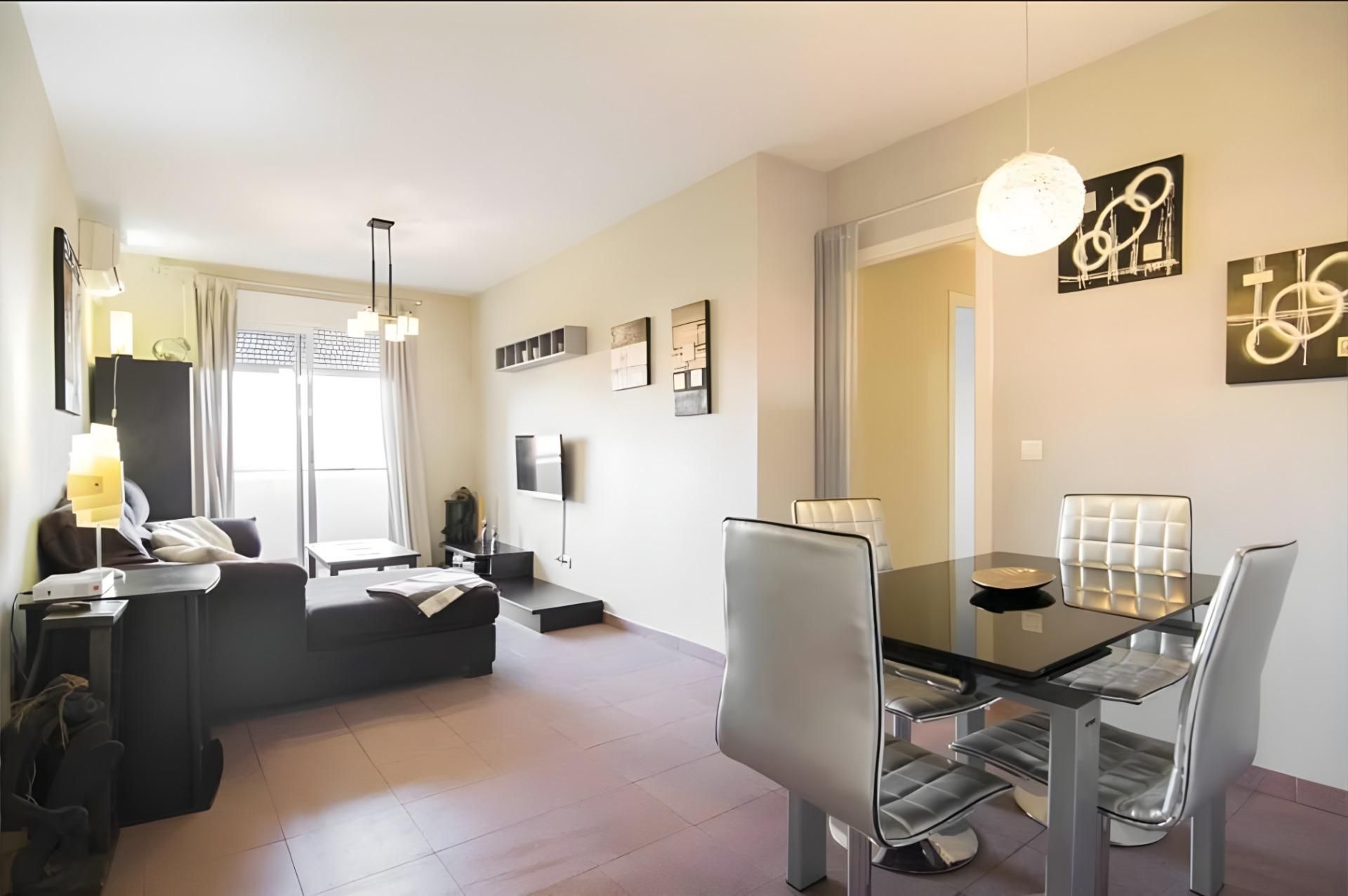 Living room of Flat for rent in  Granada Capital  with Air Conditioner, Private garden and Terrace