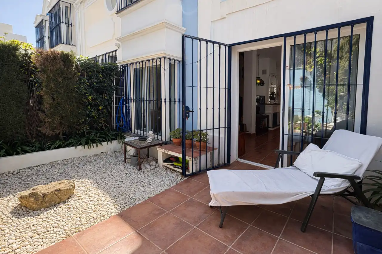 Terrassa de Casa adosada de lloguer en Marbella amb Aire condicionat, Calefacció i Jardí privat