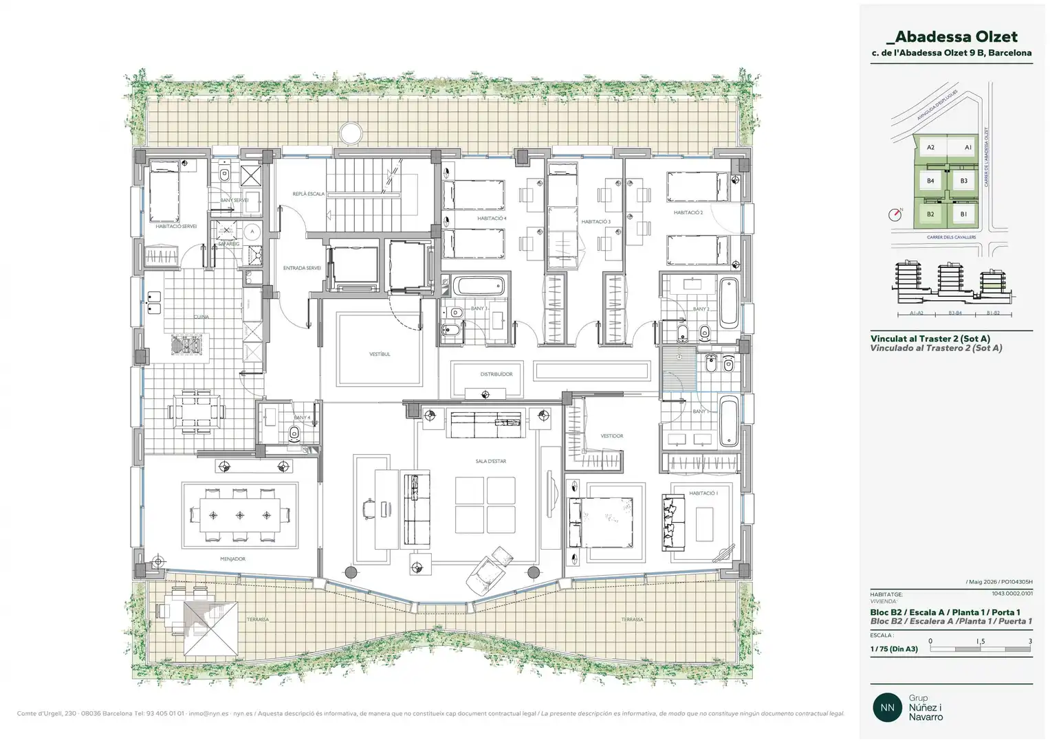 Wohnung mit Terrasse zur Miete in CALLE ABADESSA OLZET 13, imagen 55