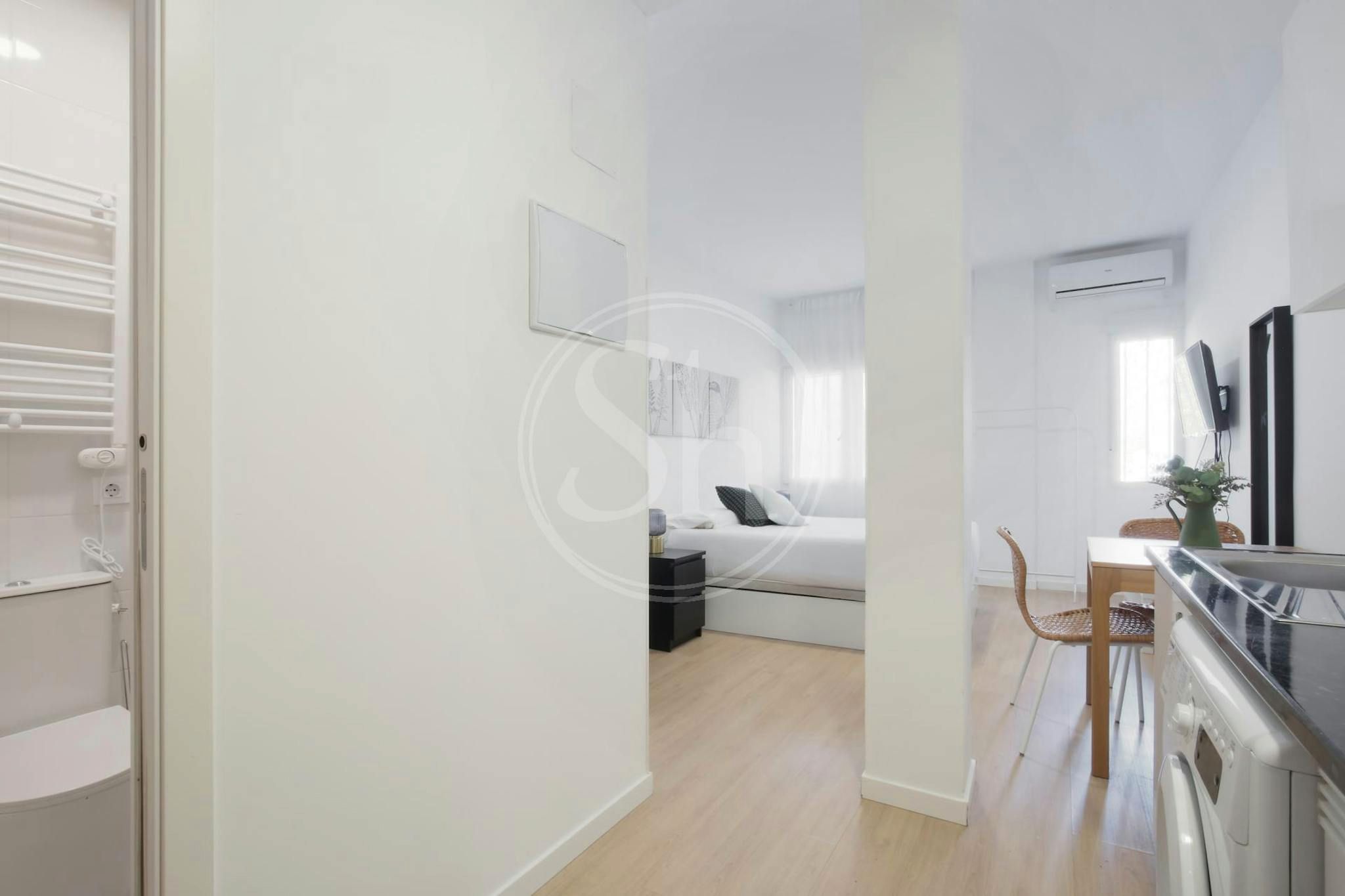 Bedroom of Flat to rent in  Madrid Capital  with Air Conditioner, Heating and Furnished