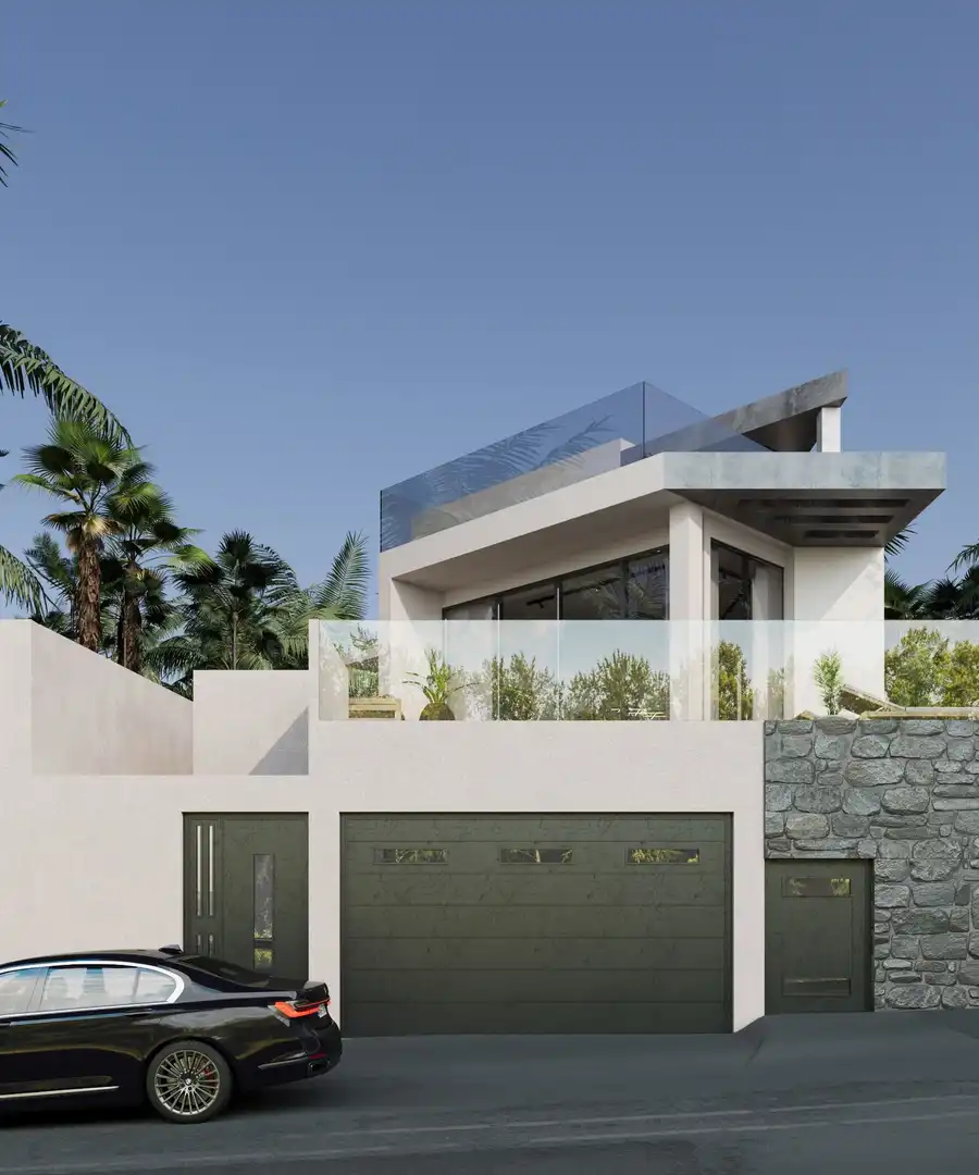 Vista exterior de Casa o xalet en venda en Adeje amb Aire condicionat, Jardí privat i Piscina
